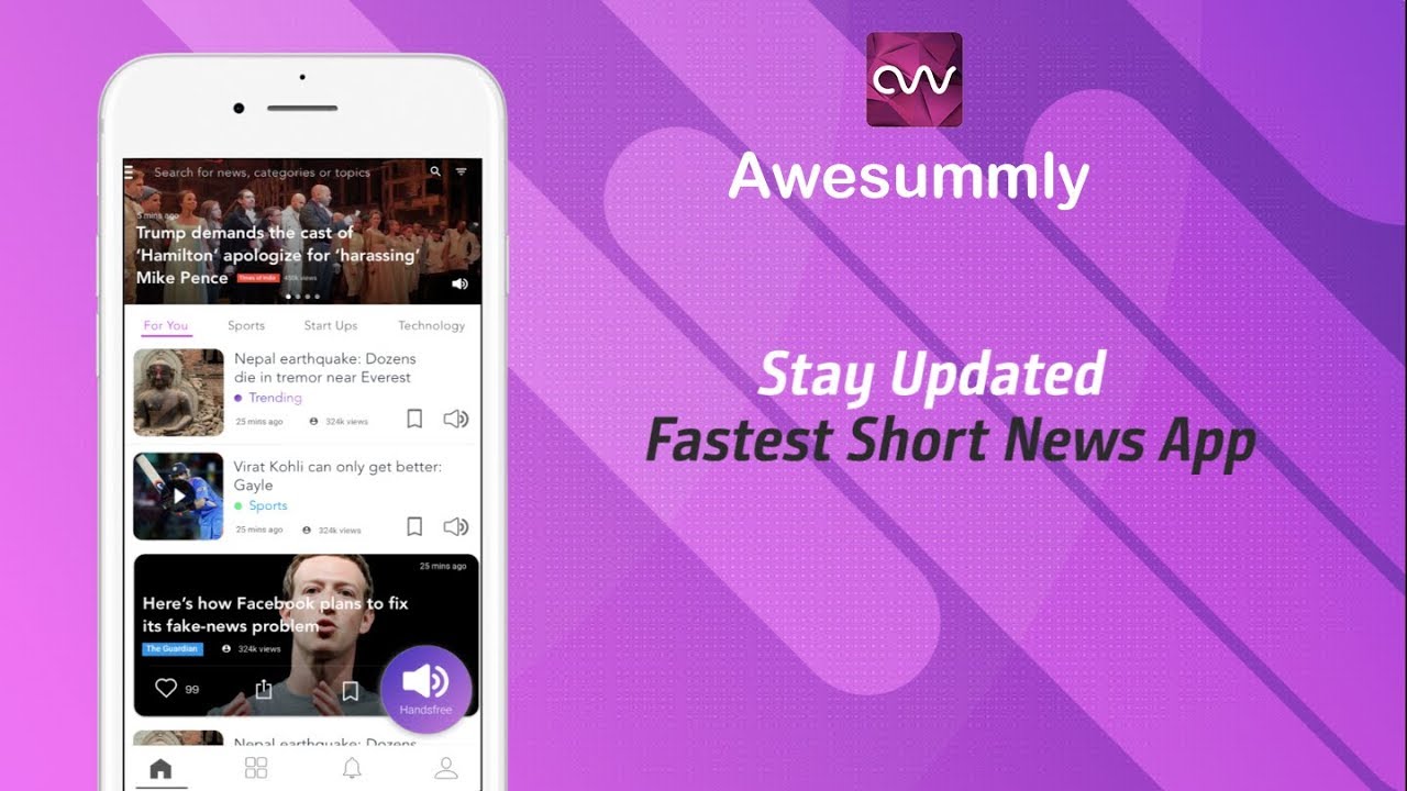 Awesummly Fastest short news app