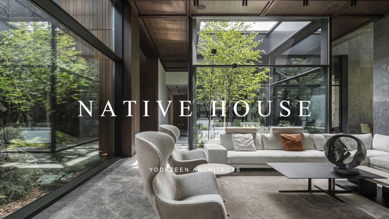 Современный дом в стиле минимализма спроектирован так, чтобы дышать свежим воздухом, как в лесу