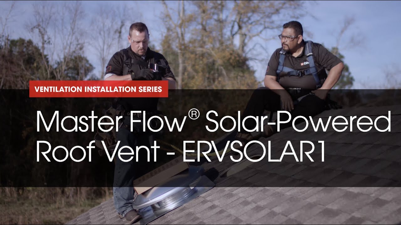 Green Machine Roof Solar Vent (500 CFM) Master Flow