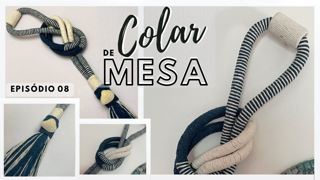 DIY com Fiber Emballage 🧵✨ Faça seu Colar de Mesa de Forma Única!