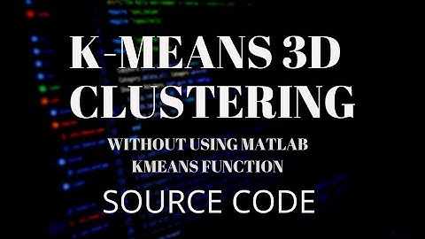 Kmeans 3D Clustering without using MATLAB kmeans function.