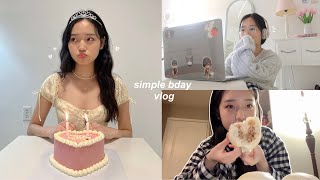 simple birthday vlog🍰: productive studying, bts drink, kitchen renovation, opening gifts