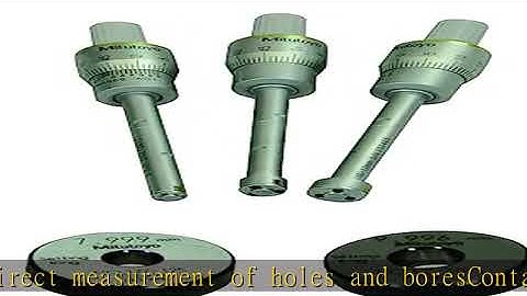 Mitutoyo 368-911 Holtest Vernier Inside Micrometer, Complete Unit Set, 6-12mm Range, 0.001mm Gradua