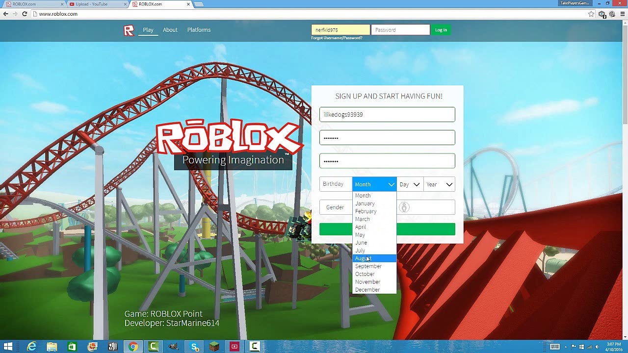 Roblox How To Register For A Roblox Account March 2016 - roblox account register