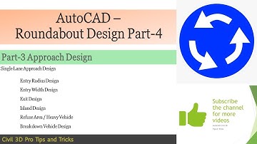 AutoCAD - Roundabout Design Part 4: Approach Design