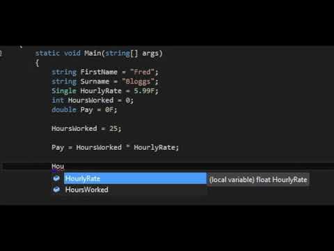 Programming in C# - P4.1 - Assignment Statements