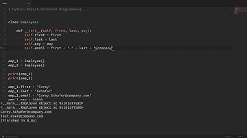 Python OOP Tutorial 1 Classes and Instances