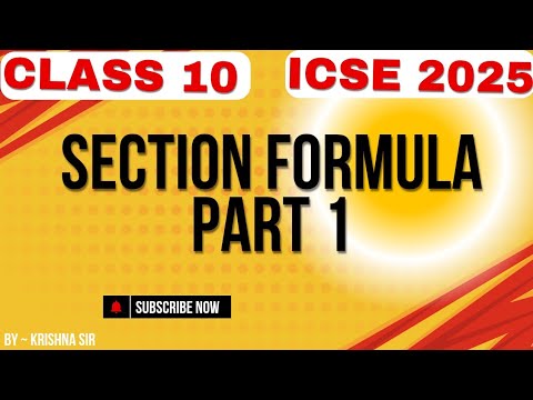 Section formula revision class 10 icse one shot revision - YouTube