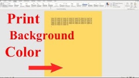 how to print background color or image in word