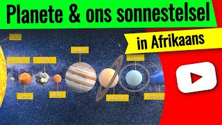 Planete en die sonnestelsel ▶ Leer al die planete in Afrikaans!