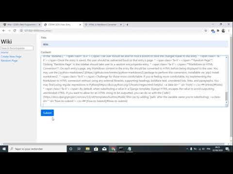 Project 1: Wiki | CS50 web 2020