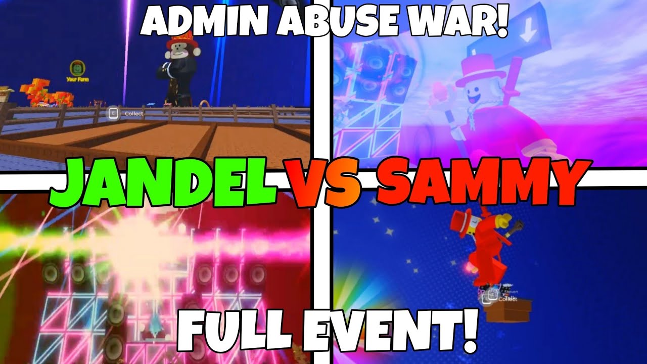 Jandel Vs Sammy Admin abuse War + FULL EVENT | Grow a Garden Roblox ...