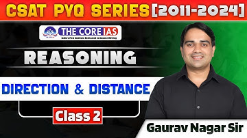 UPSC CSAT | REASONING| Direction and Distance| PART 2|PYQ Analysis 2011-23 || L-2 ||Gaurav Nagar Sir