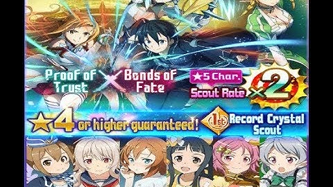 SAO Memory Defrag - 1st Anniversary Guaranteed Scout + Record Crystal Scout Part 3
