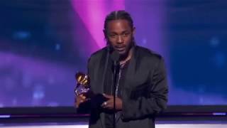 Kendrick Lamar's amazing motivational speech after winning Grammys for Best Rap Album
