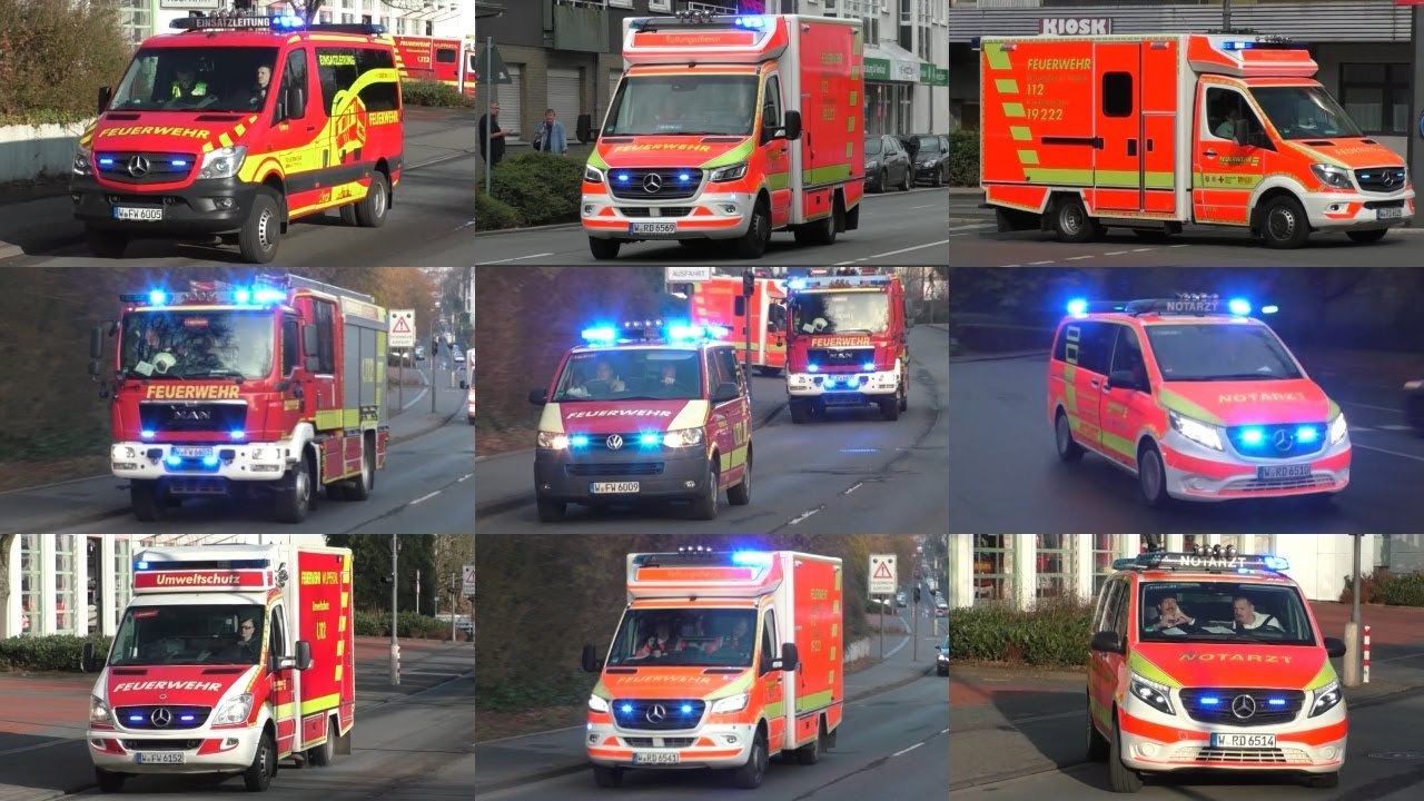 [ELW B-Dienst im NEUEN DESIGN] Einsatzfahrten Feuerwehr und Rettungsdienst Wuppertal (Wache 1 & 2)!