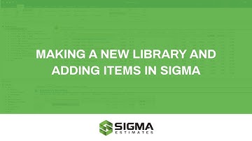 How to make a new library and add items in Sigma