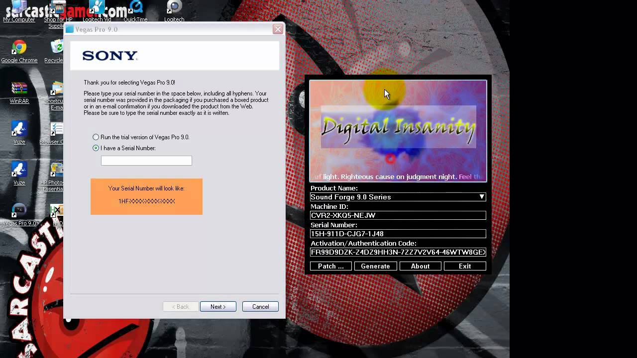 crack sony vegas pro 9.0 keygen