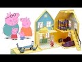 GRANDE CASA DI PEPPA PIG italiano, giochi per bambini, toc toc possiamo entrare Peppa?!