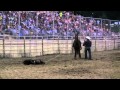 Tiedown roping at the rodeo