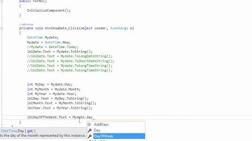 016 متغيرات التاريخ الجزء الثاني (Visual Studio 2015, Visual Basic, Visual C Sharp)