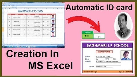 Automatic ID card creation in Microsoft Excel | step by step