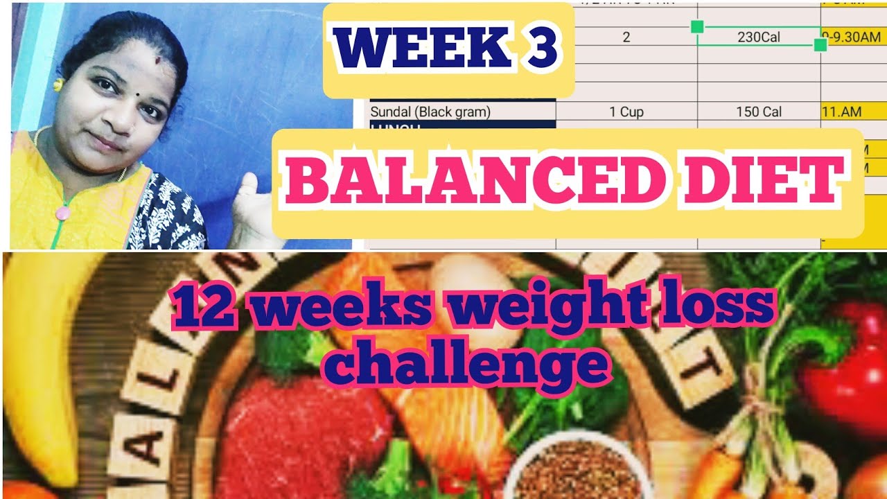 12 week weight loss challenge/weight loss diet chart/Balanced diet