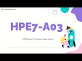 HPE7-A03 Aruba Certified Campus Access Architect Exam Practice Questions with Explanations