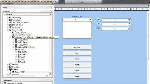 PROGEA MOVICON 11.6 HOW TO CREATE RECIPE WITH SQL SERVER DATABASE