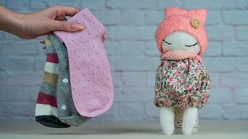 Sewing for beginners🌼 How to make socks dolls from free pattern🌼 Tips & tricks🌼 DIY Tutorial