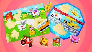 Puzzle oyun videoları. Hayvanlar ve araçlar. Yapboz oyunu oyna screenshot 2