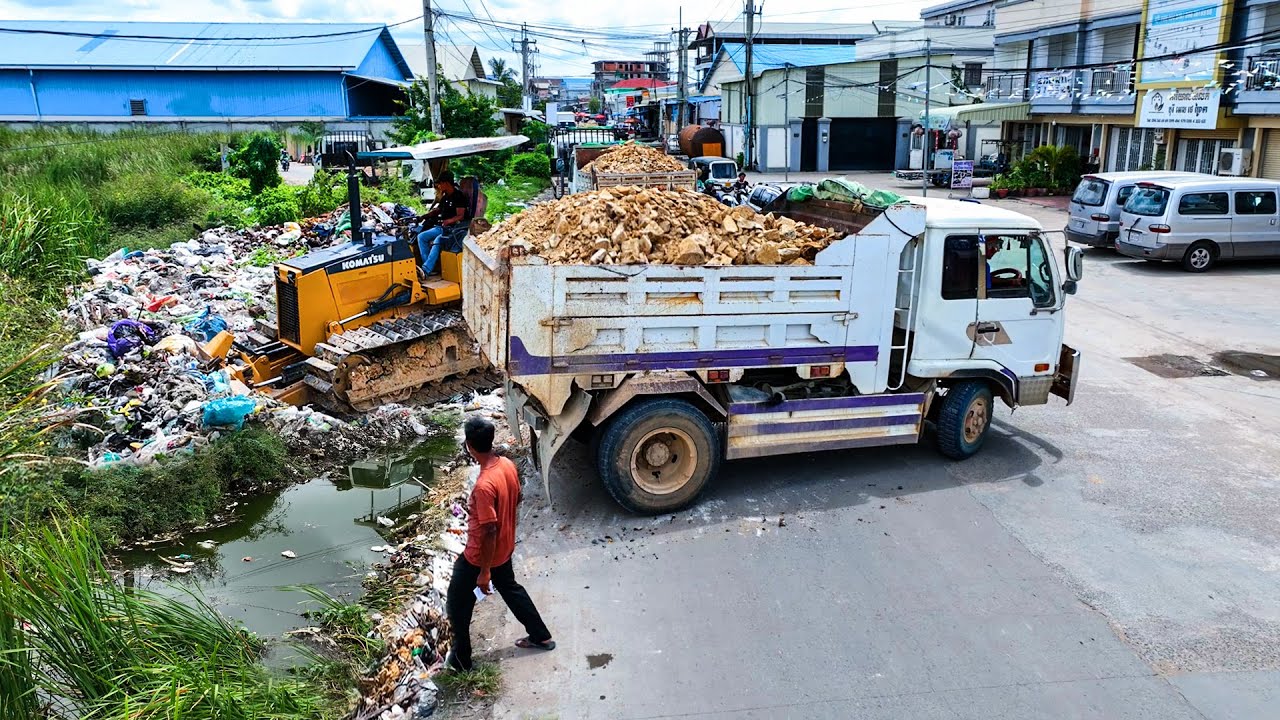 Start a New Project.! Landfill Delete Gabage Into Pond By Skill Driver ...