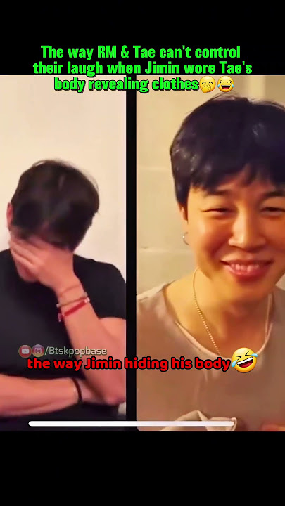 But the way Jimin hiding it's more funny😂 #bts #taehyung #rm #jungkook