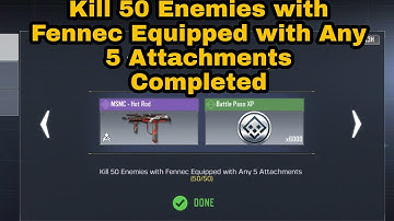 Kill 50 Enemies with Fennec Equipped with any 5 Attachments | SEASONAL Sub Gunner COD Mobile
