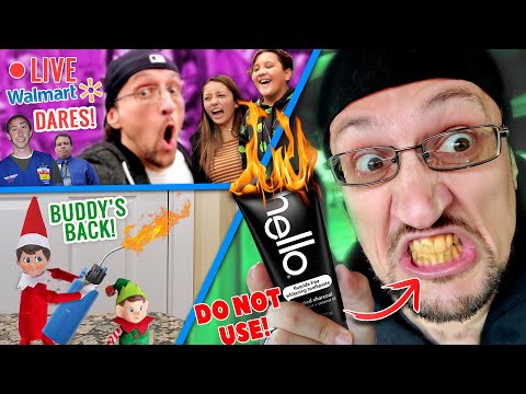 walmart-public-dares-livestream-+-don't-buy-hello-charcoal-toothpaste-(fv-family-buddy-the-elf-back)