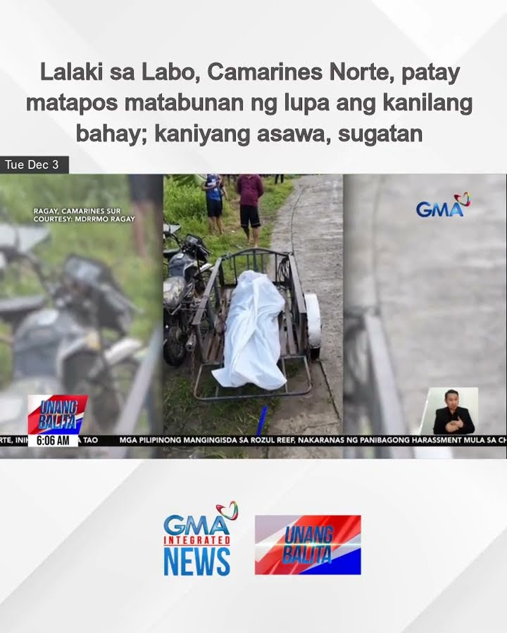 Lalaki sa Labo, Camarines Norte, patay matapos matabunan ng lupa ang kanilang... | Unang Balita