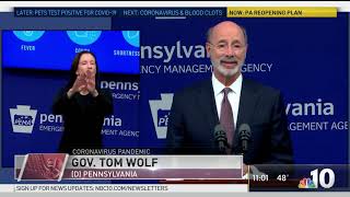 Gov. Wolf Unveils 3-Phase Coronavirus Plan to Slowly Reopen Pennsylvania | NBC10 Philadelphia