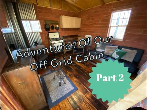 Our Off Grid Cabin in the Woods, DIY, Shed To Cabin, Part 2 - YouTube