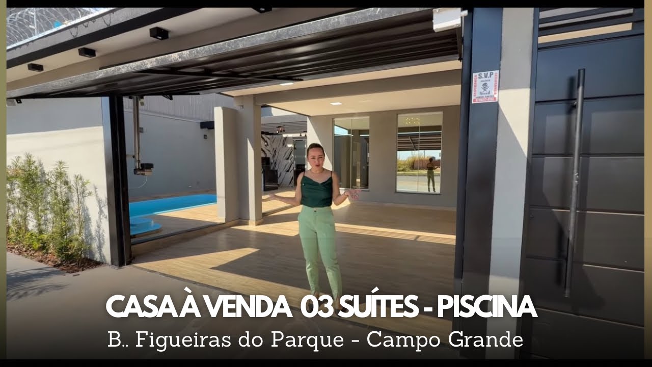 VENDIDA-CASA COM 03 QUARTOS PISCINA BAIRRO FIGUEIRAS DO PARQUE CAMPO GRANDE MS 