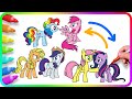 RECOLORING All Ponies, COLOR SWAP - Coloring Pages MY LITTLE PONY. How to color My Little Pony. MLP