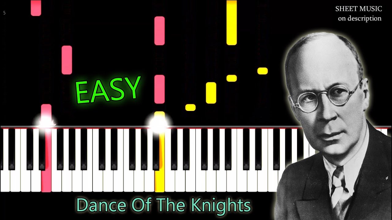 Presta atención a polvo Rudyard Kipling Sergei Prokofiev - Dance Of The Knights | EASY Piano Cover by Russell -  YouTube