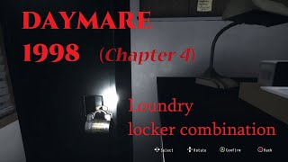 Daymare: 1998 - (Chapter 4) loundry locker combination