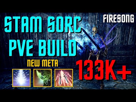 ESO - Stamina Sorcerer PVE Build (133k+) - Firesong