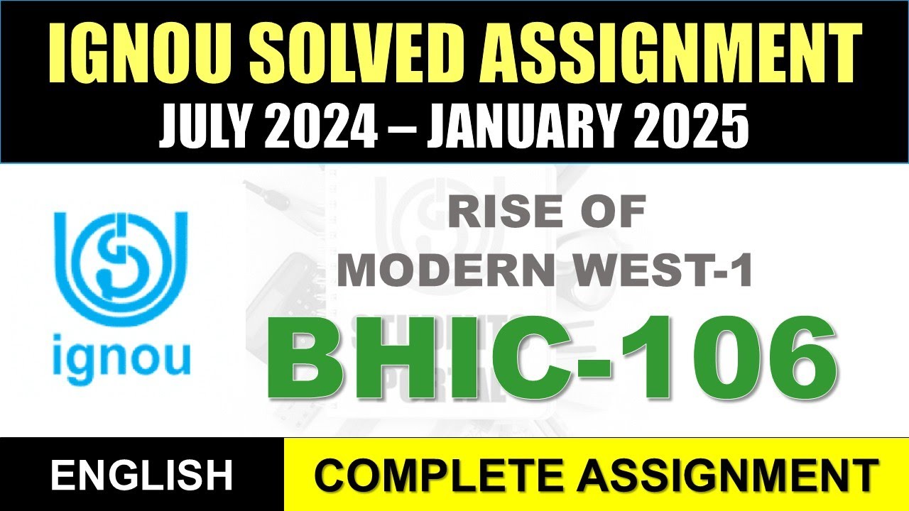 BHIC 106 Solved Assignment 2024-25 || bhic-106 solved assignment in English || July 2024 to Jan 2025