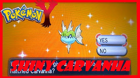 Shiny Carvanha In Pokémon Y After Only 68 Eggs! (With Evolution)