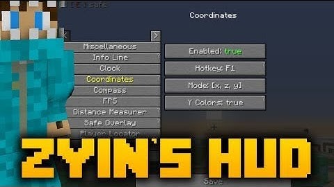 Zyin s HUD Mod for Minecraft 1.16.3-1.16.2-1.15.2-1.7.10