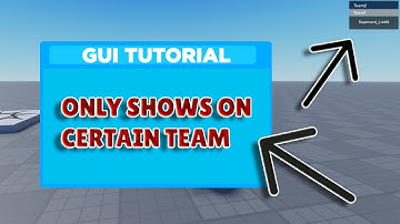 How to Make a GUI Only Show Up For a Certain Team | Roblox Studio Tutorial
