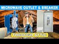 How To Wire a New Outlet &amp; Breaker Through Attic. DIY Microwave Plug Install