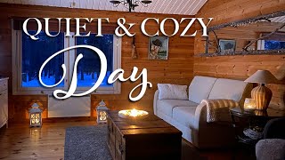 Quiet & cozy day in a Finnish cabin 🏠🌲
