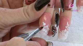 : Kerry Benson - Wedding Flowers - Acrylic Nail Art Tutorial